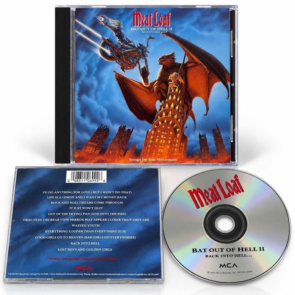 Meat Loaf Bat Out of Hell II Back Into Hell CD 1993 MCA MCAD-10699 Rock Tested